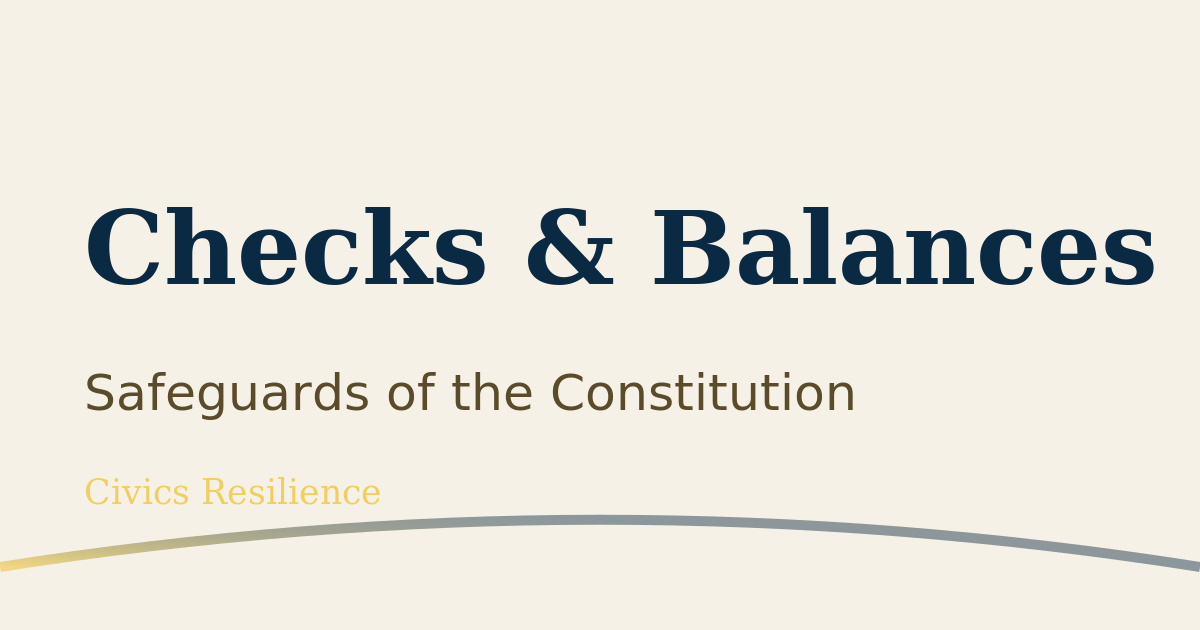 Checks & Balances
